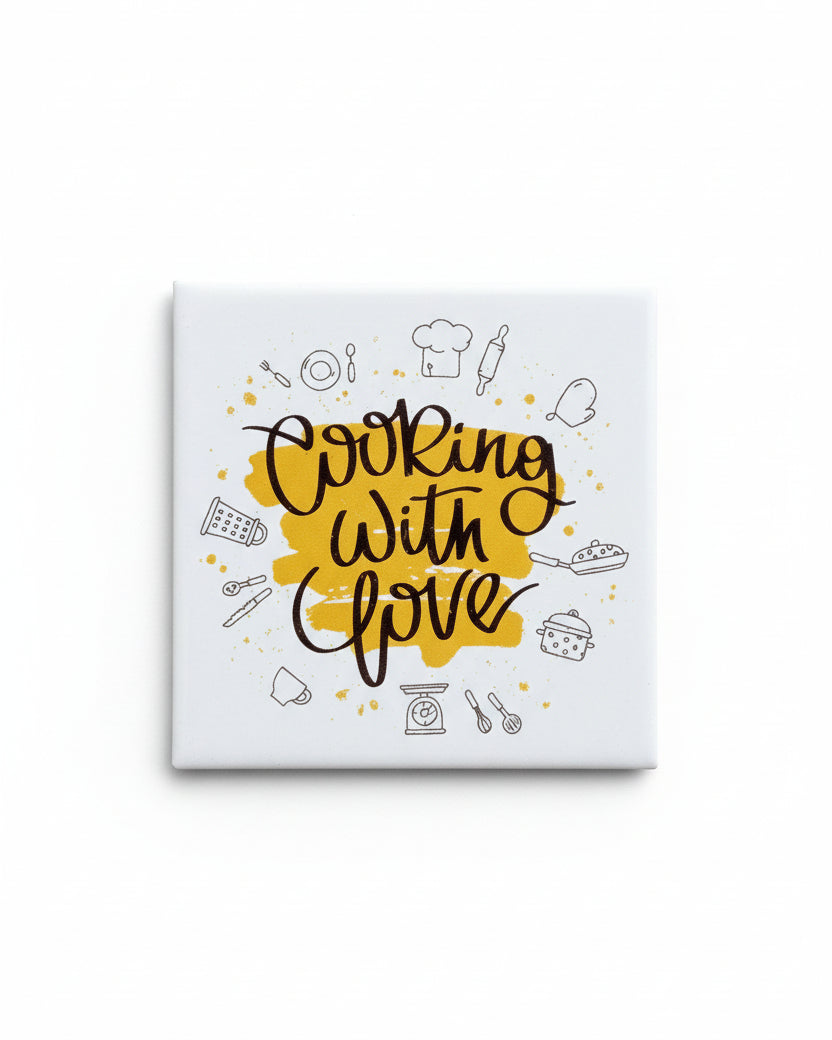 Aimant mince carré ''Cooking with love'' LG
