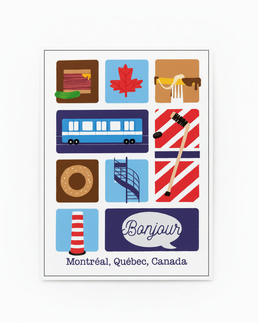 Affiche LG ''Bonjour Montréal'' - 8x10 pouces