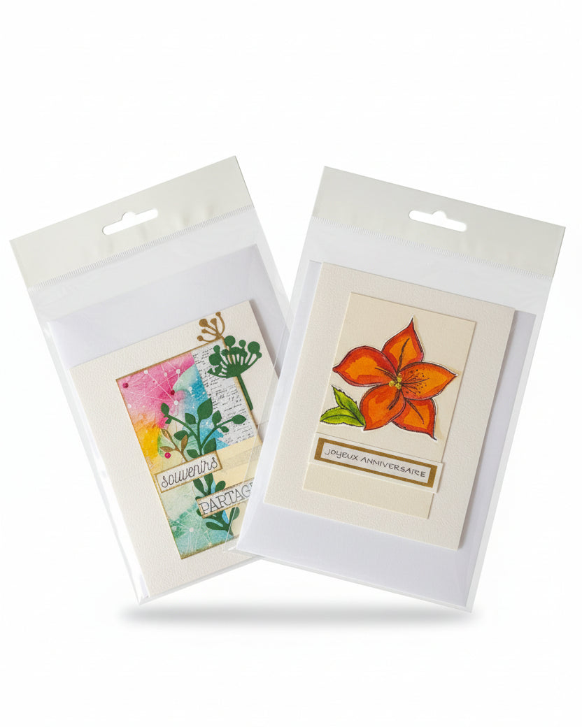 Cartes de souhaits (modèles variés) 4''x5'' - PauDou Artisan