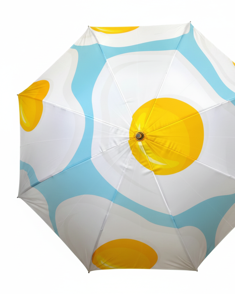 Parapluie « Sunny side up » motif œuf