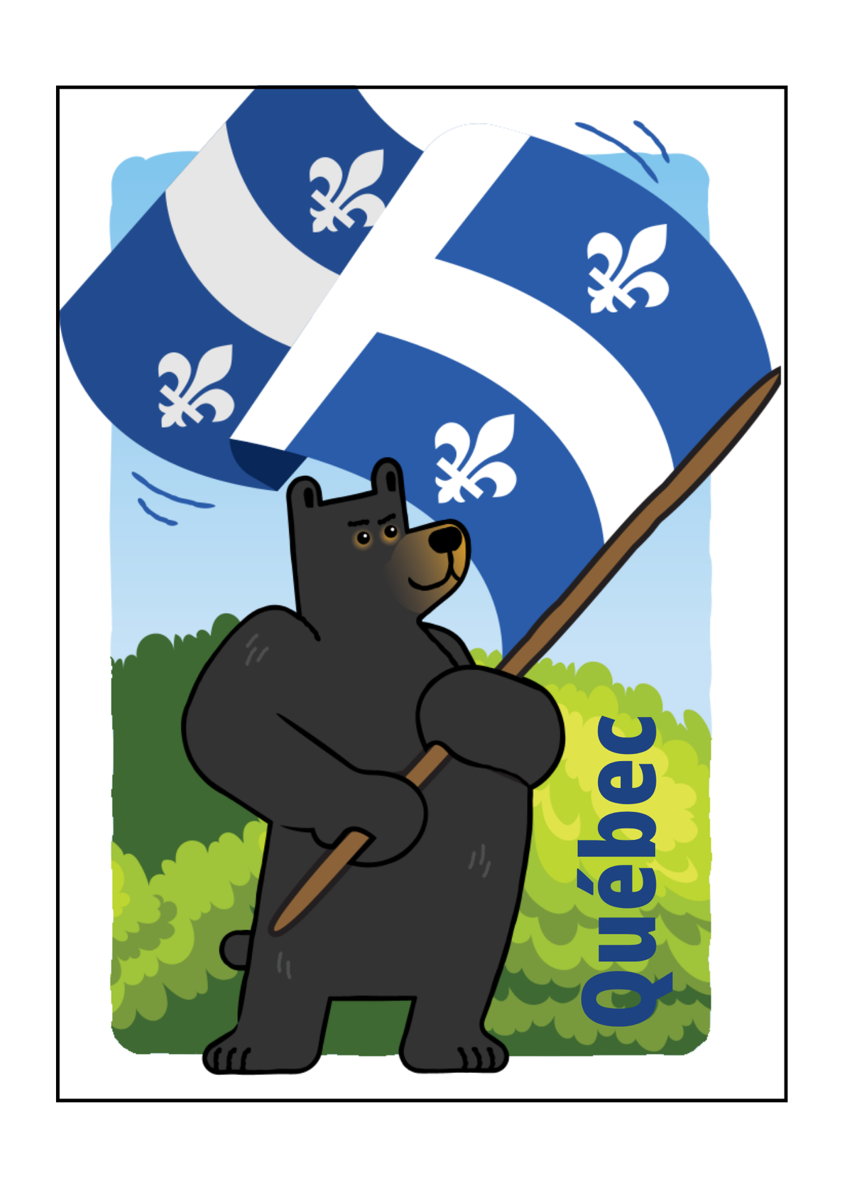 Carte postale LG ''Ours noir du Québec''