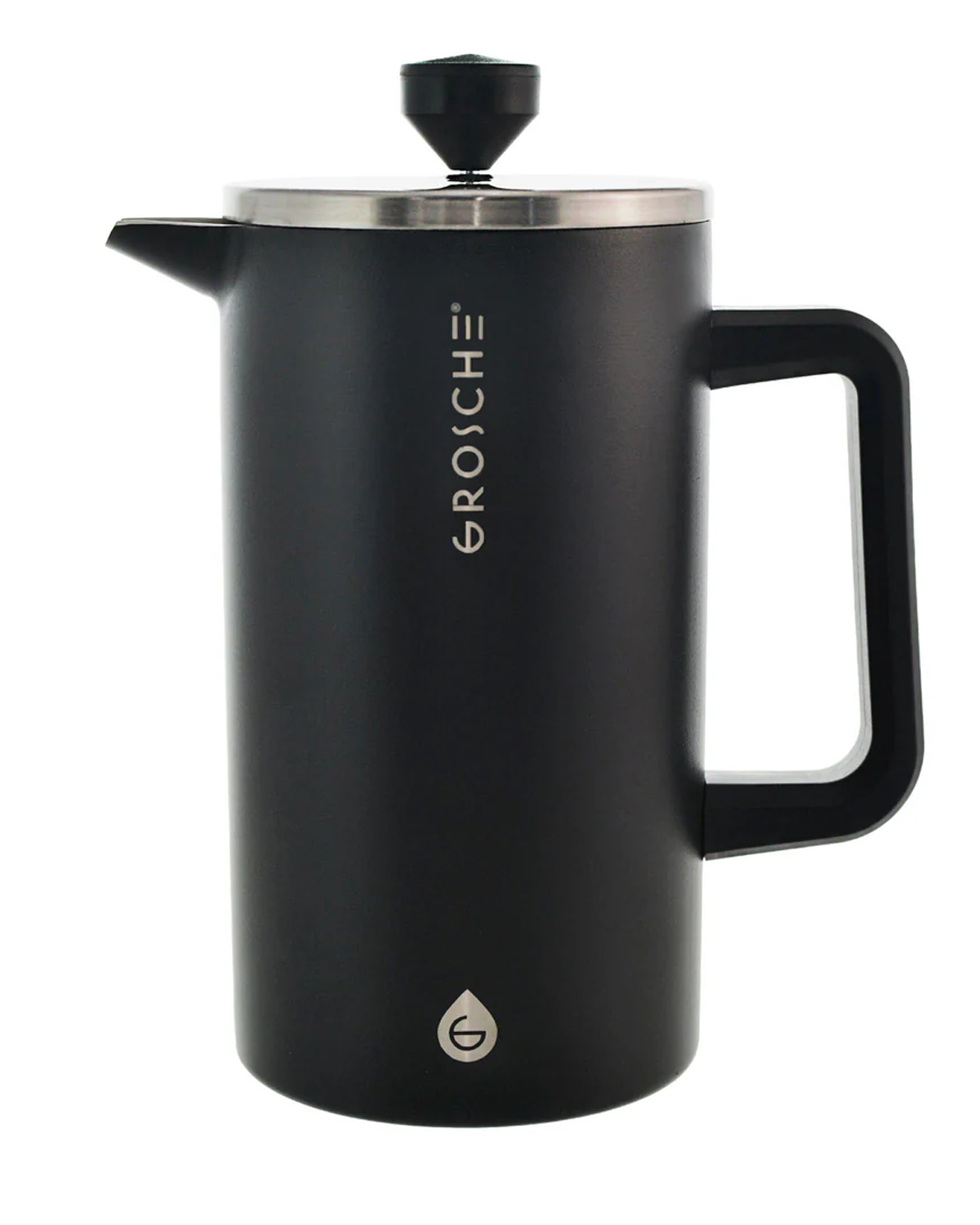 Cafetière noire à piston en acier inoxydable - 1000ml (8 tasses) - Modèle Dublin
