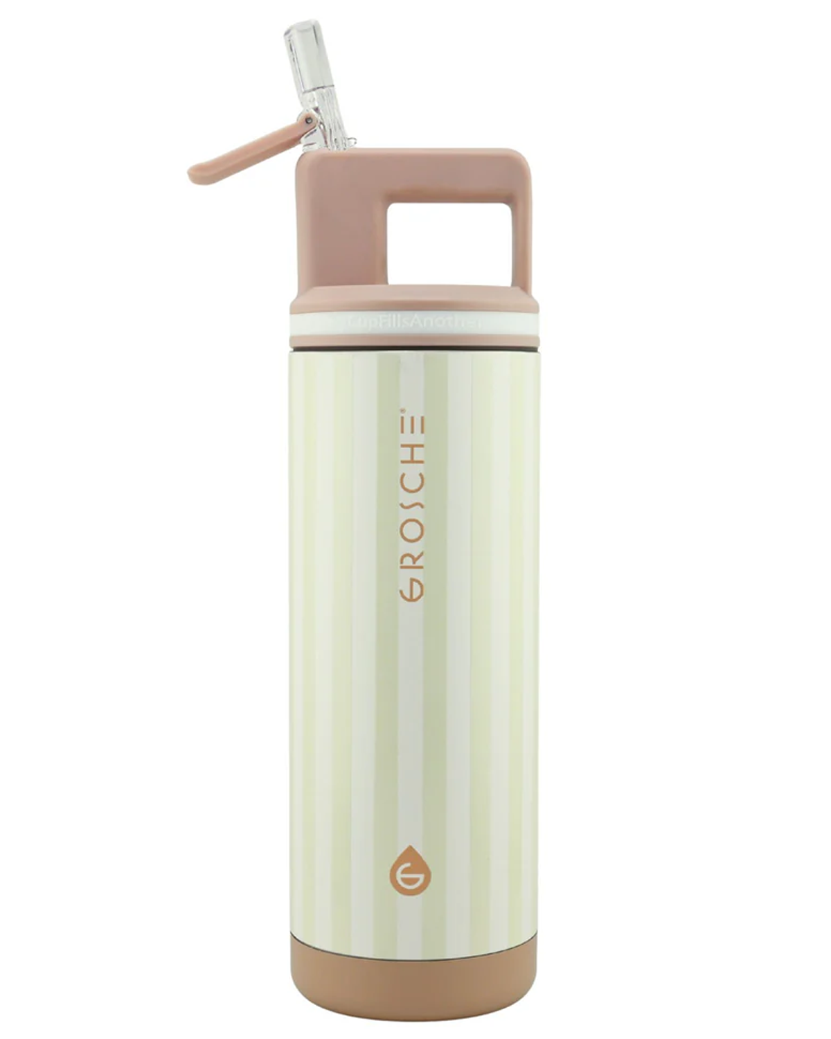 Bouteille d'eau 20oz avec poignée ALPINE ligné vert