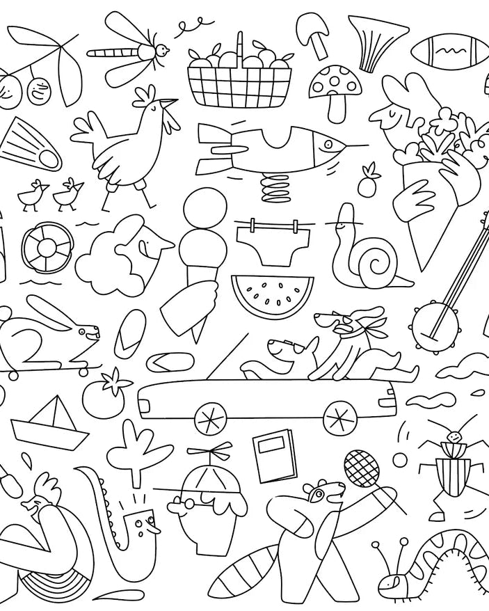AFFICHE GÉANTE À COLORIER – Par Cécile Gariépy