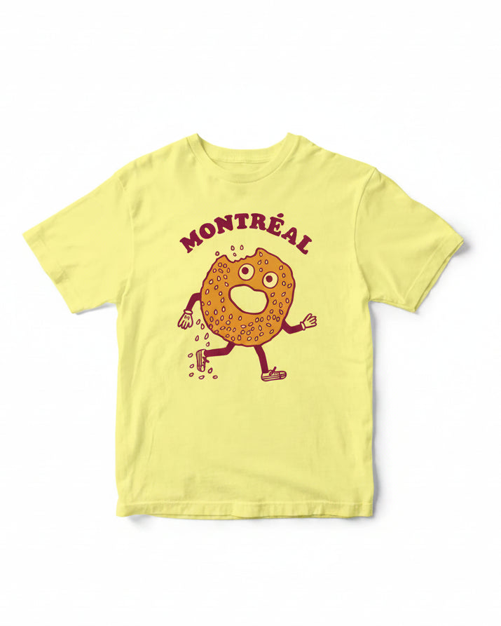 T-SHIRT « BAGEL » - 4 ans - (Jaune clair) – par Francis Léveillée