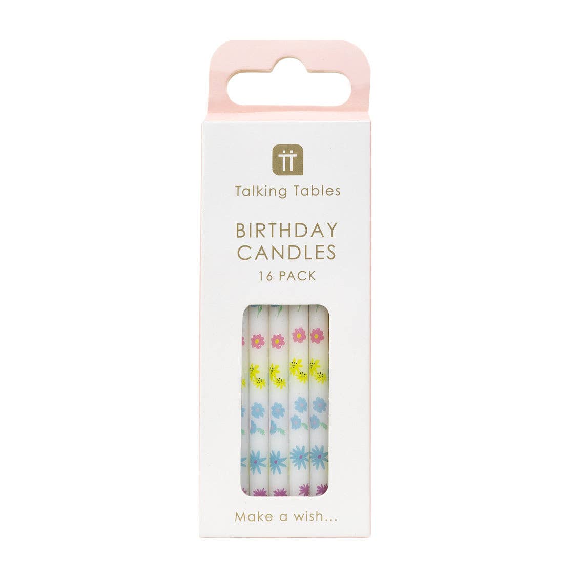 Bougies d'anniversaire florales pastel - Lot de 16 | Bougies pour gâteau |