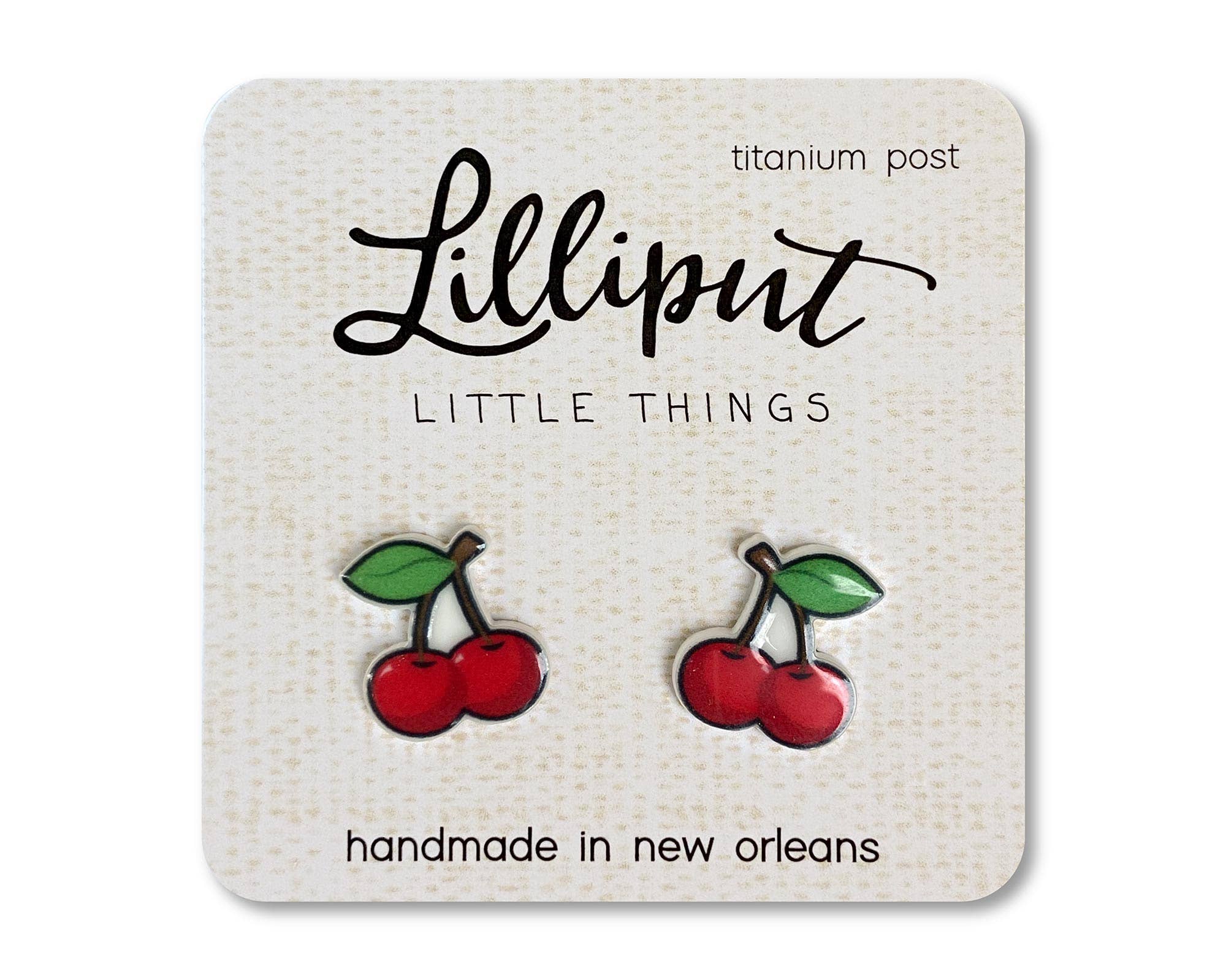 Boucles d’oreilles cerises