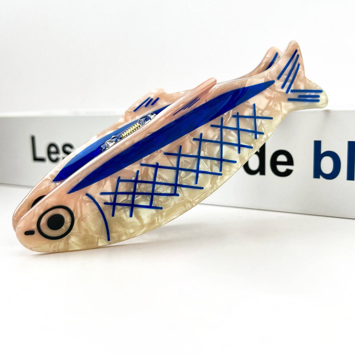 Pince à cheveux en forme de sardine, pince à cheveux style océan: Sardine