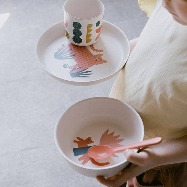 Ensemble de vaisselle illustré pour enfants - Tigre