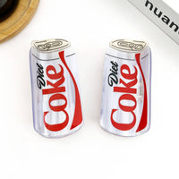 Pince à cheveux en forme de bouteille de Coca Light, accessoire amusant en acétate.: Coca