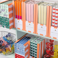 Bougies de table à rayures vertes - Présentoir | Cadeaux du quotidien |