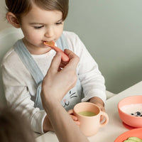 Ensemble de repas en silicone pour bébé - Corail