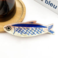 Pince à cheveux en forme de sardine, pince à cheveux style océan: Sardine