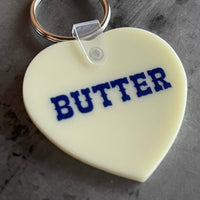 Porte-clés cœur « Butter » en vinyle doux - Cadeau boutique boulangerie et restaurant