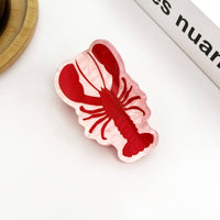 Pince à cheveux homard rouge, accessoires pour cheveux Océan: Rose