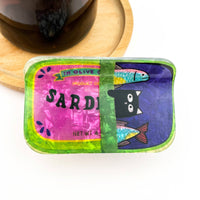 Pince à cheveux en forme de boîte de sardines avec motif de chat: B