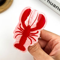 Pince à cheveux homard rouge, accessoires pour cheveux Océan: Rose