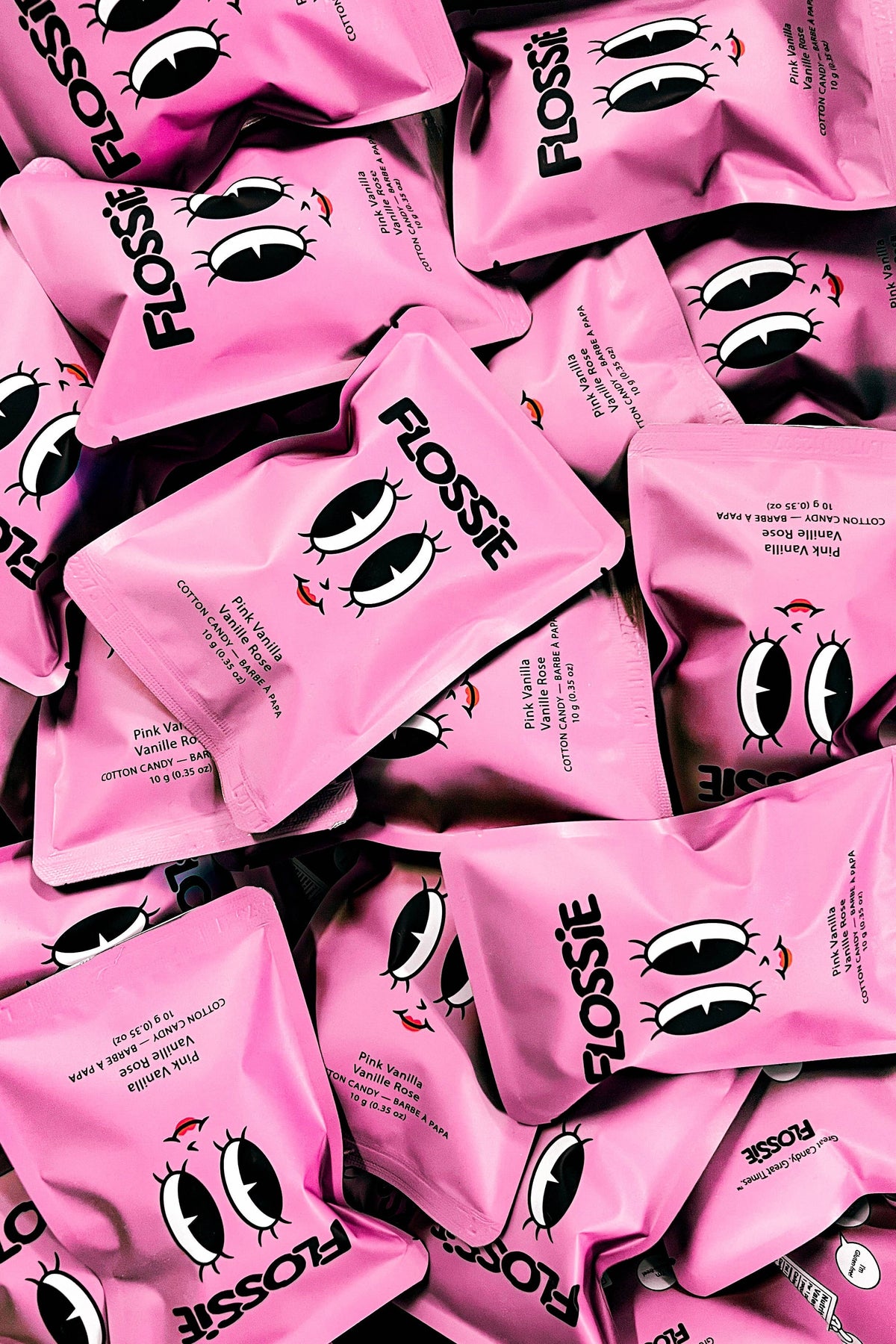 Barbe à papa rose vanille