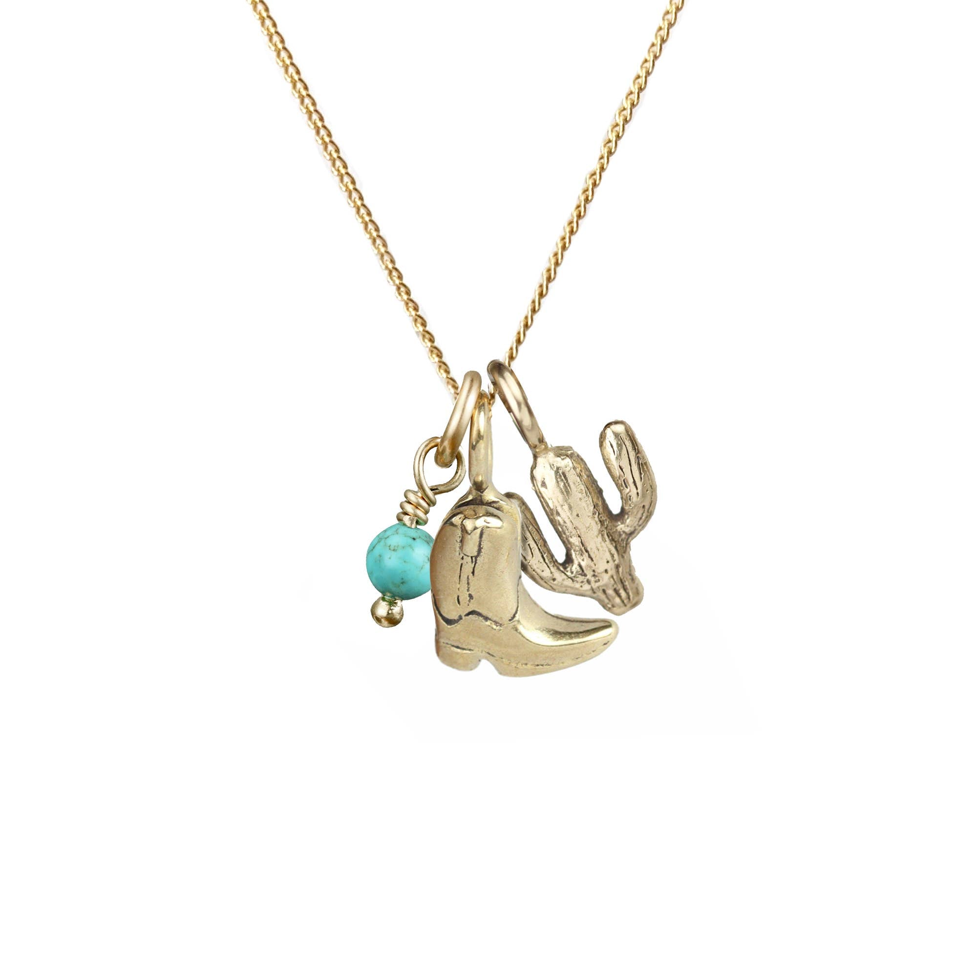Collier de botte de cowboy: Argent avec chaîne en argent