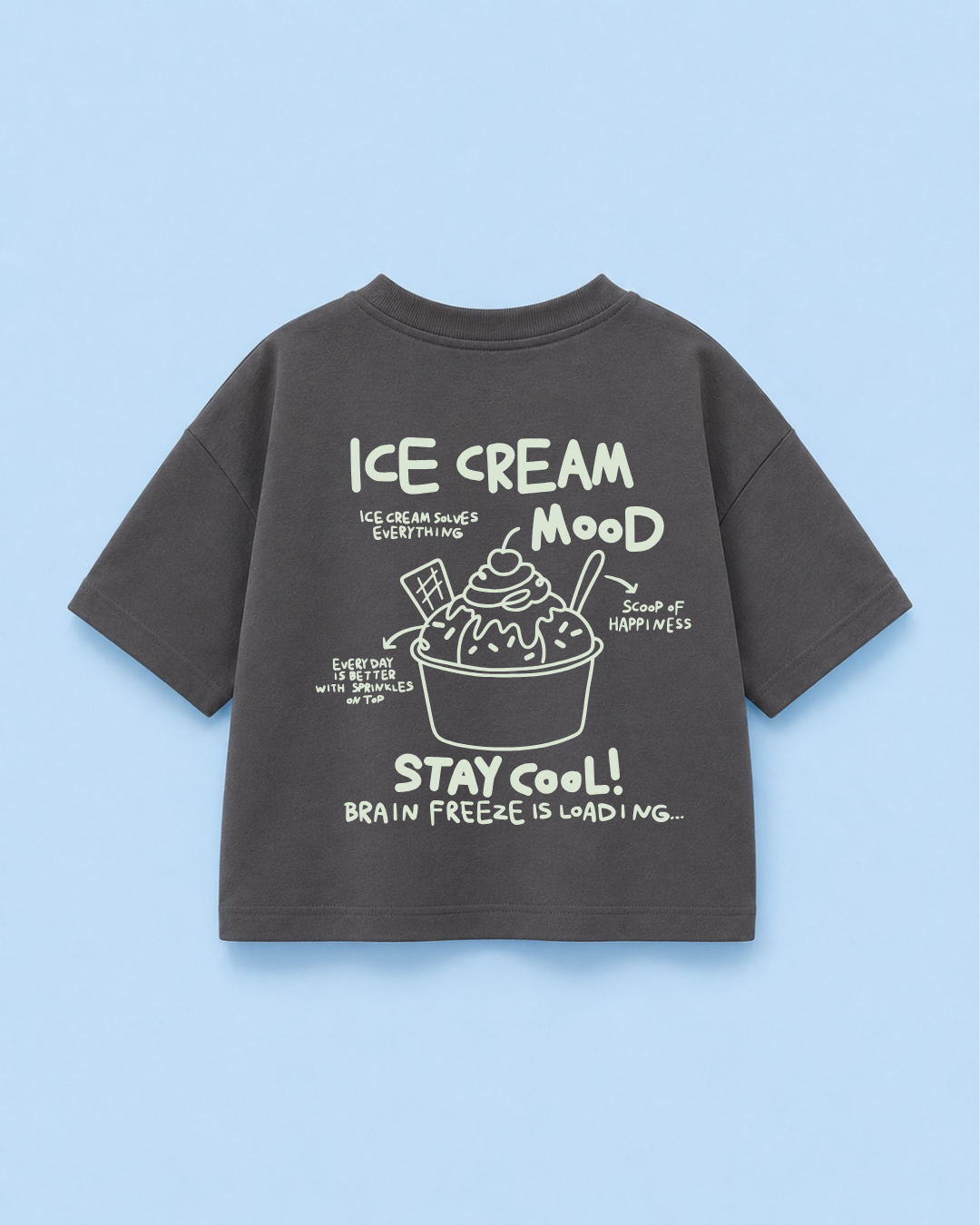 Motif thermocollant Glace - Ambiance Glace - Été - À repasser: Orange pastel
