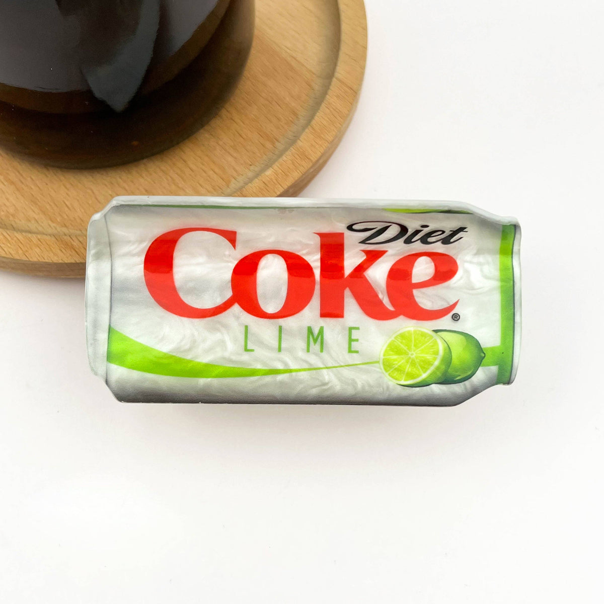 Pince à cheveux en forme de canette de cola, mignonne pince à cheveux soda: Blanc