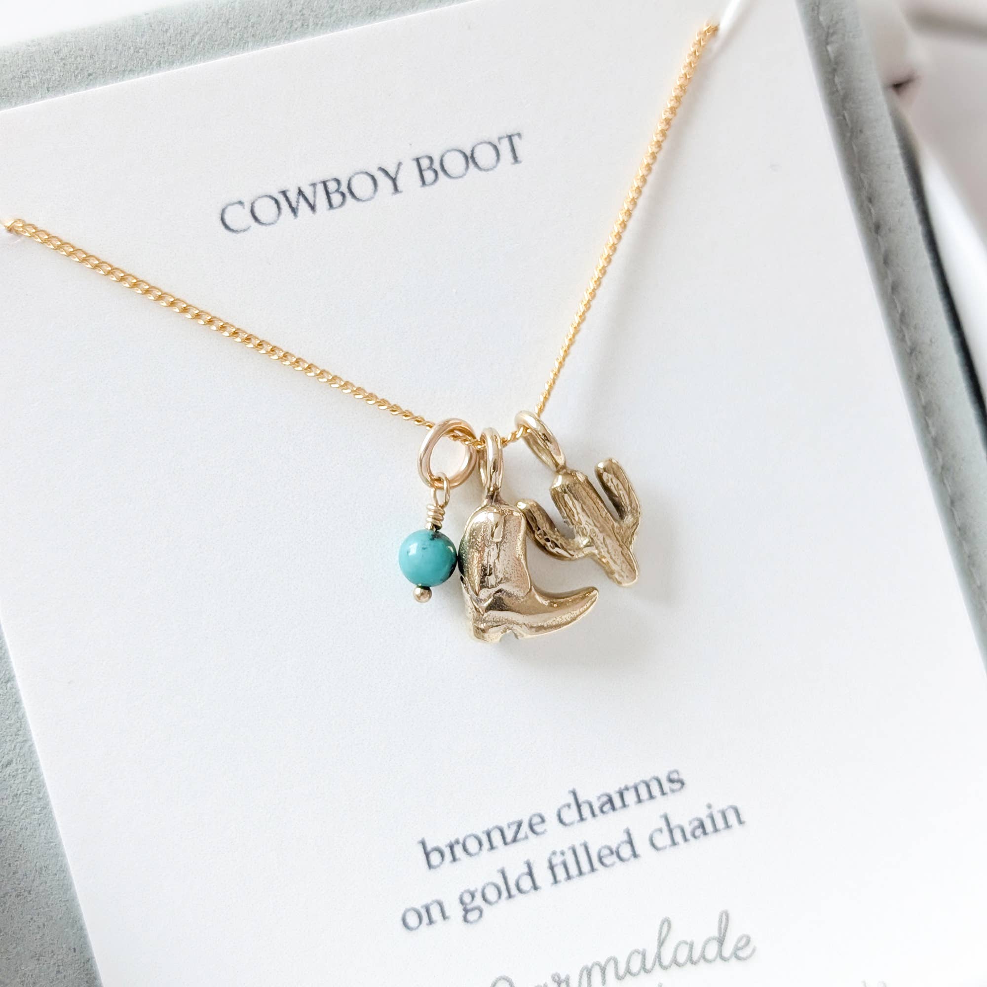 Collier de botte de cowboy: Argent avec chaîne en argent