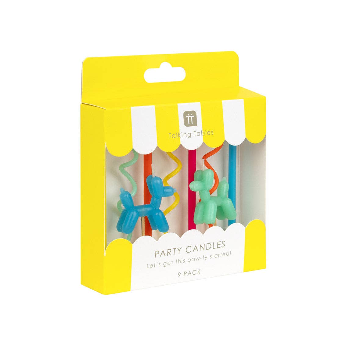 Bougies d'anniversaire chien en ballon - lot de 9 | Bougies pour gâteau |
