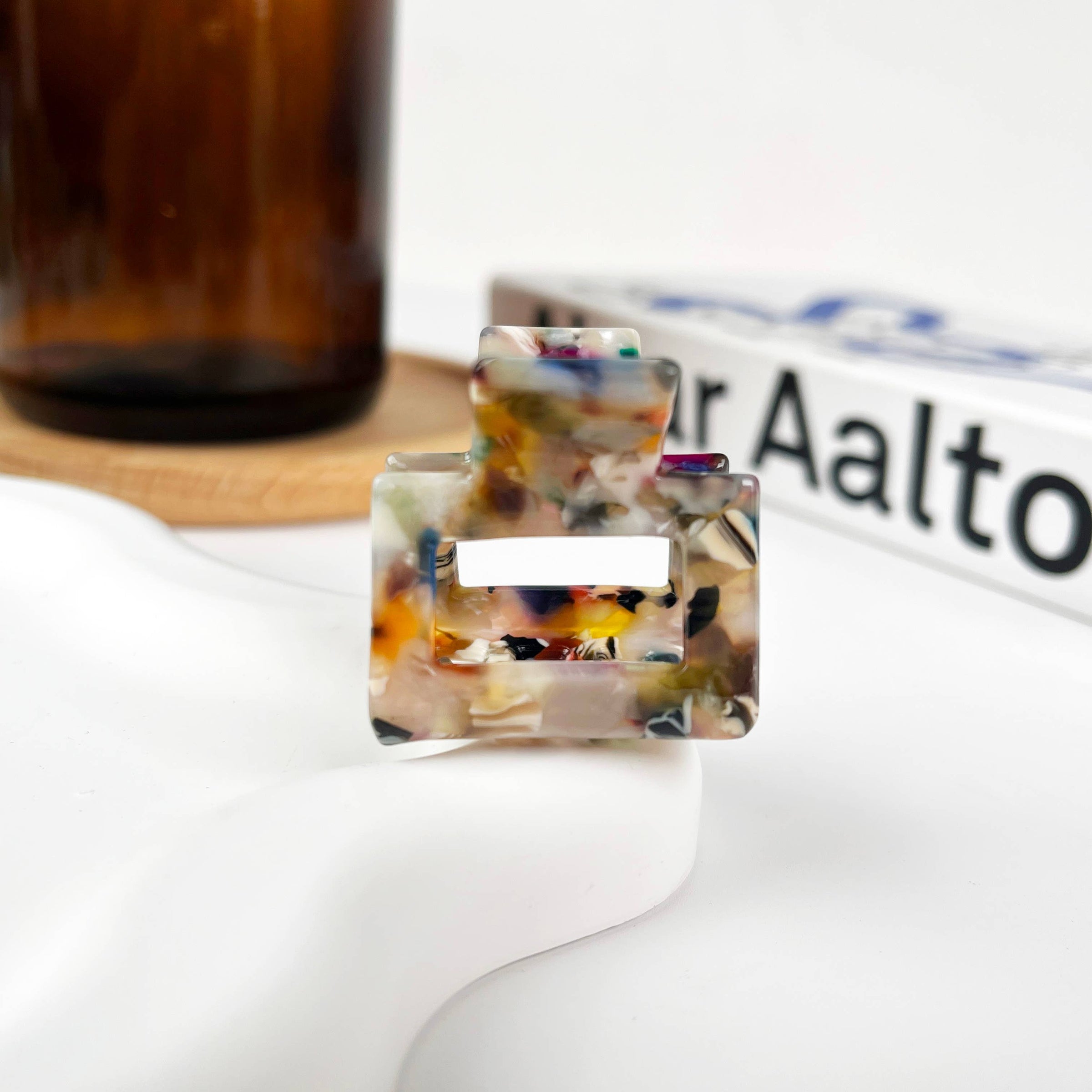 Petites pinces carrées en acétate: L