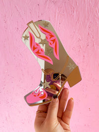 Mini miroir bottes de cowboy rétro Rootin' Tootin'