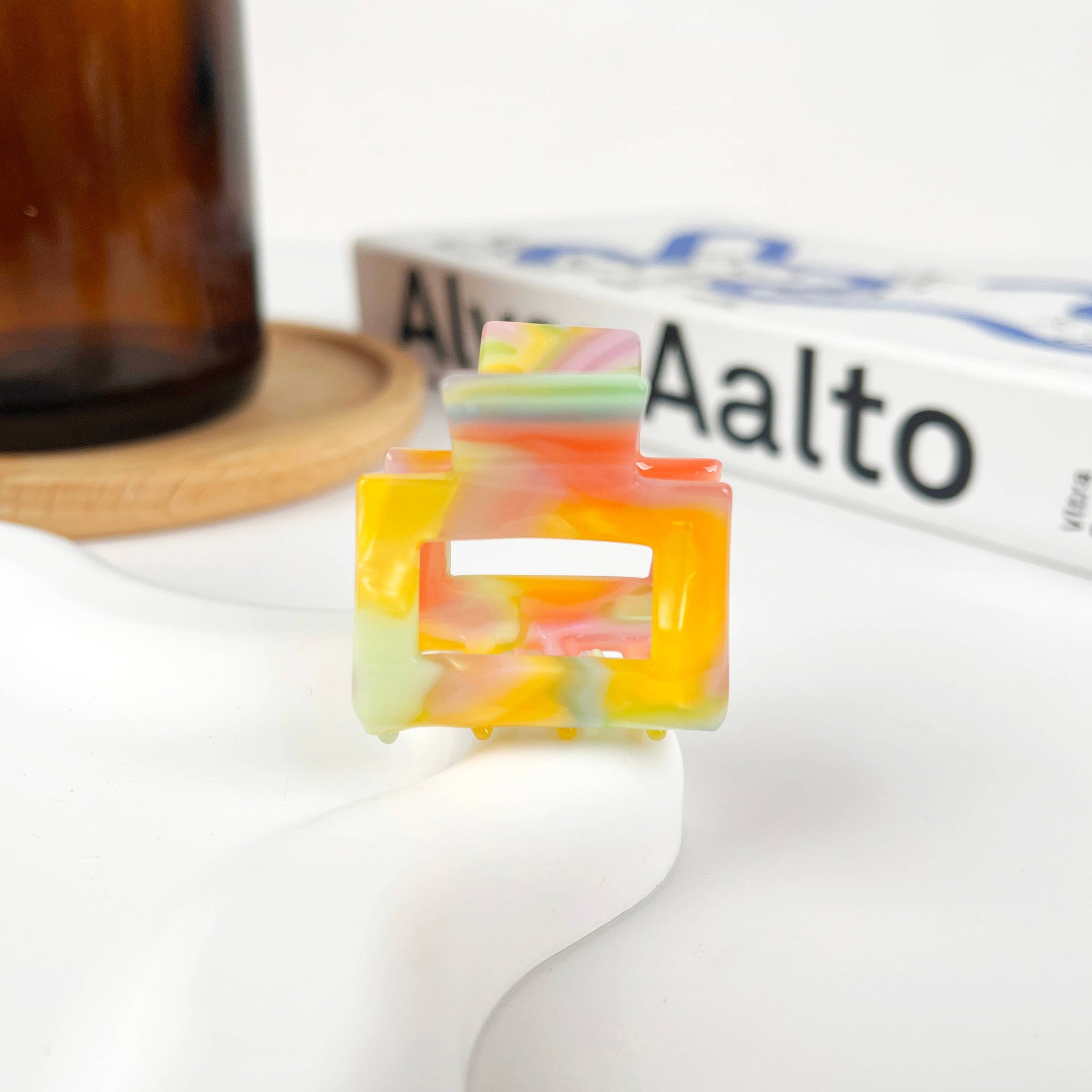 Petites pinces carrées en acétate: B