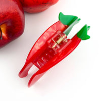 Barrette pince à cheveux en forme de piment rouge