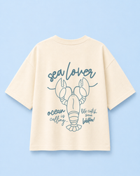 Transfert thermocollant Homard - Homard amoureux de la mer - À repasser: Bleu