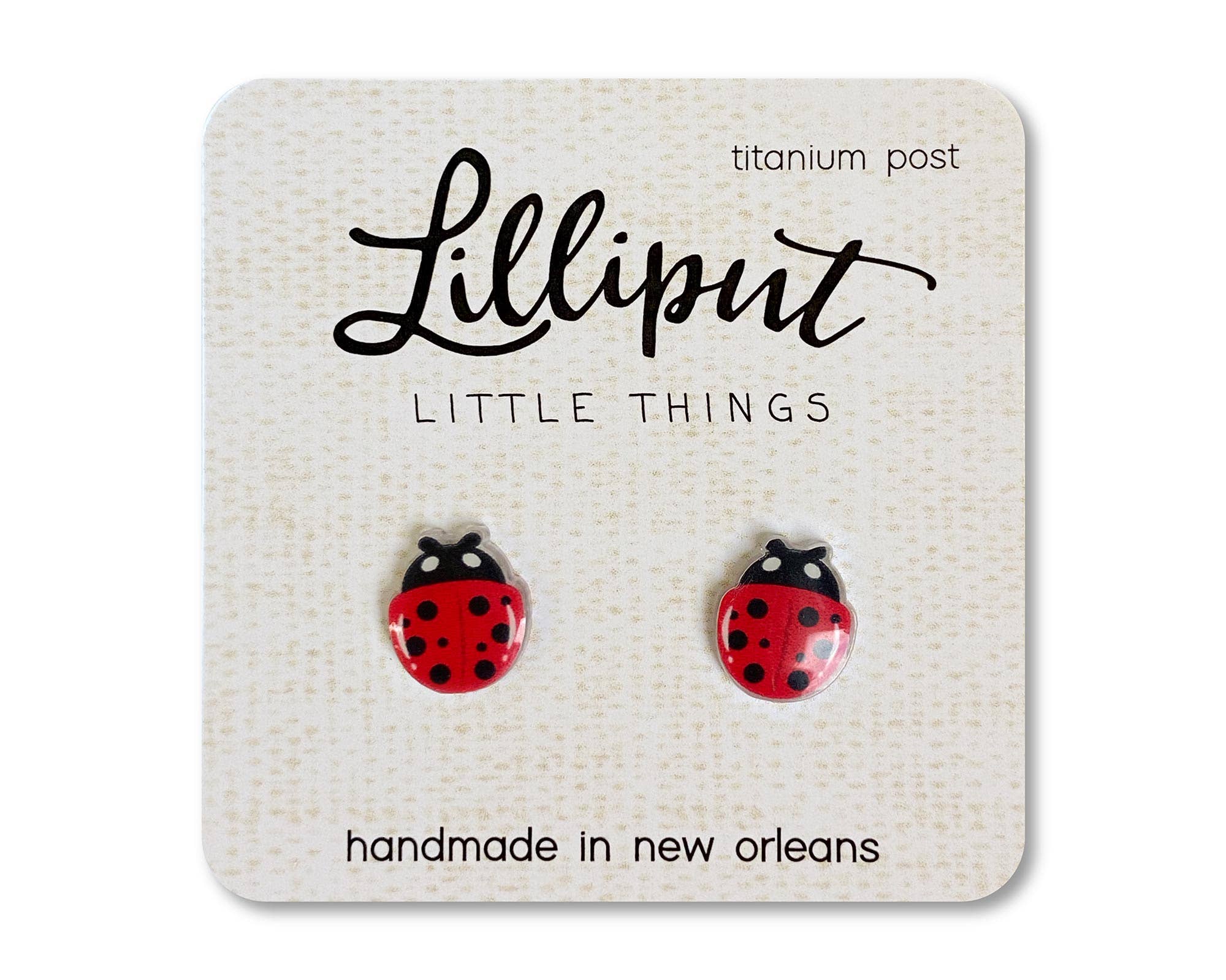 Boucles d'oreilles coccinelle//Boucles d'oreilles pour enfants