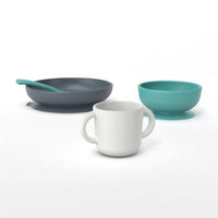 Ensemble de repas en silicone pour bébé - Lagune