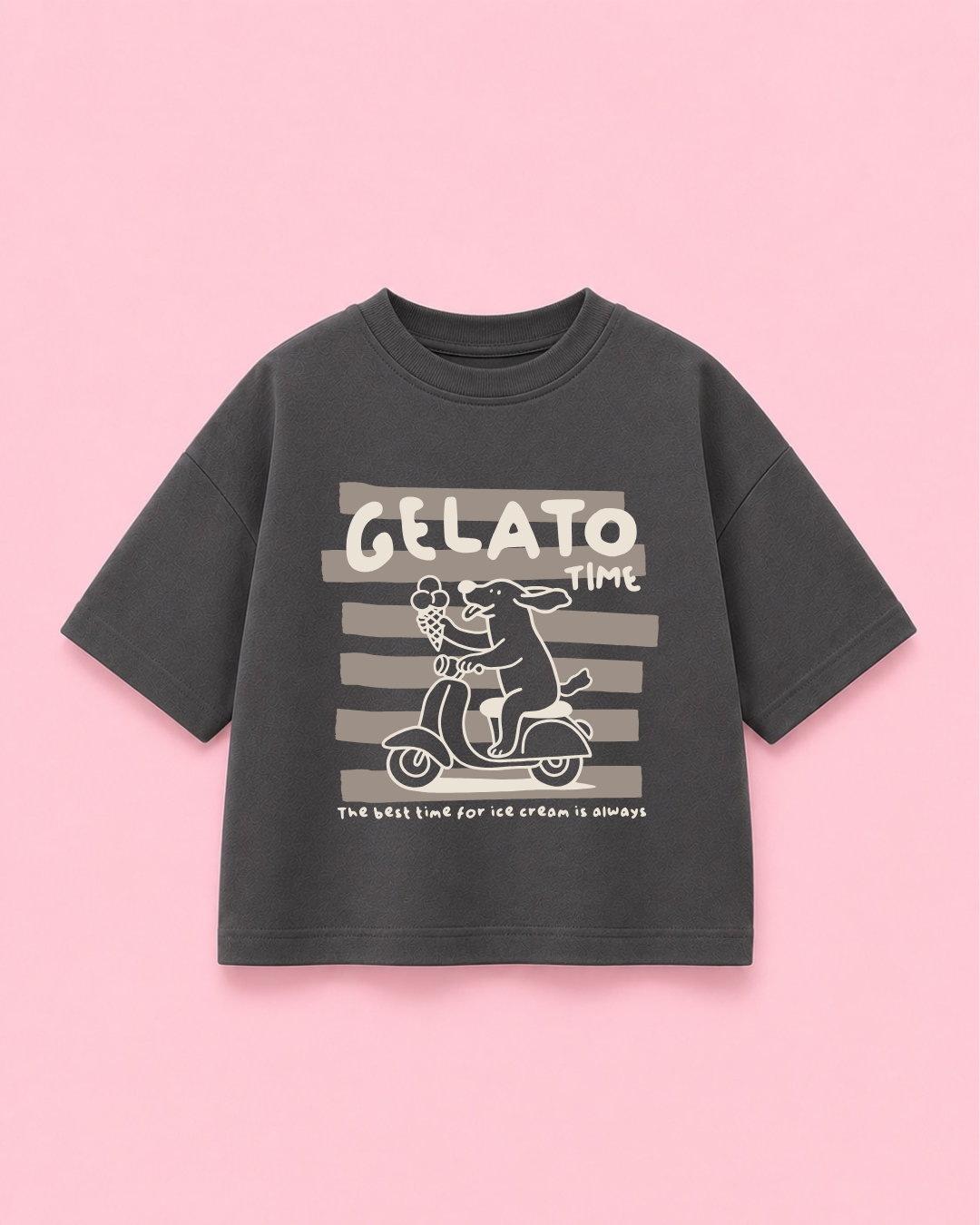 Motif thermocollant glace - Gelato Time - chien, glace, été - à repasser: Rouge