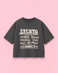 Motif thermocollant glace - Gelato Time - chien, glace, été - à repasser: Rouge