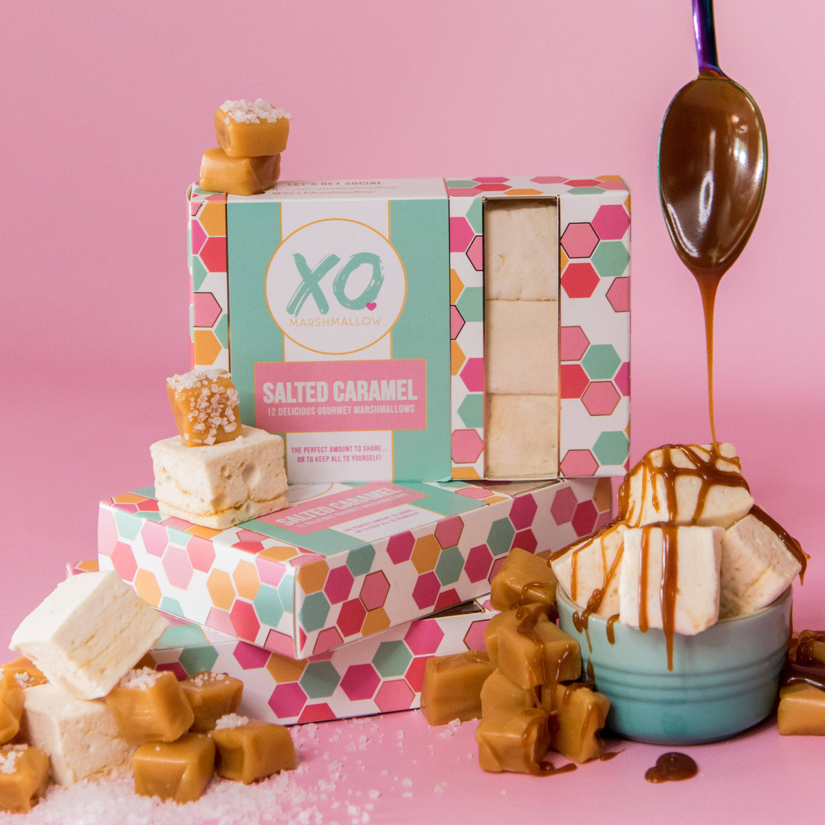 Guimauves caramel salé sans gluten ni soja - Confiserie