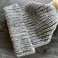 Bonnet tricoté en maille pom pom en beurre toque d'hiver Chef gourmet