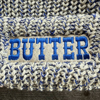 Bonnet tricoté en maille pom pom en beurre toque d'hiver Chef gourmet