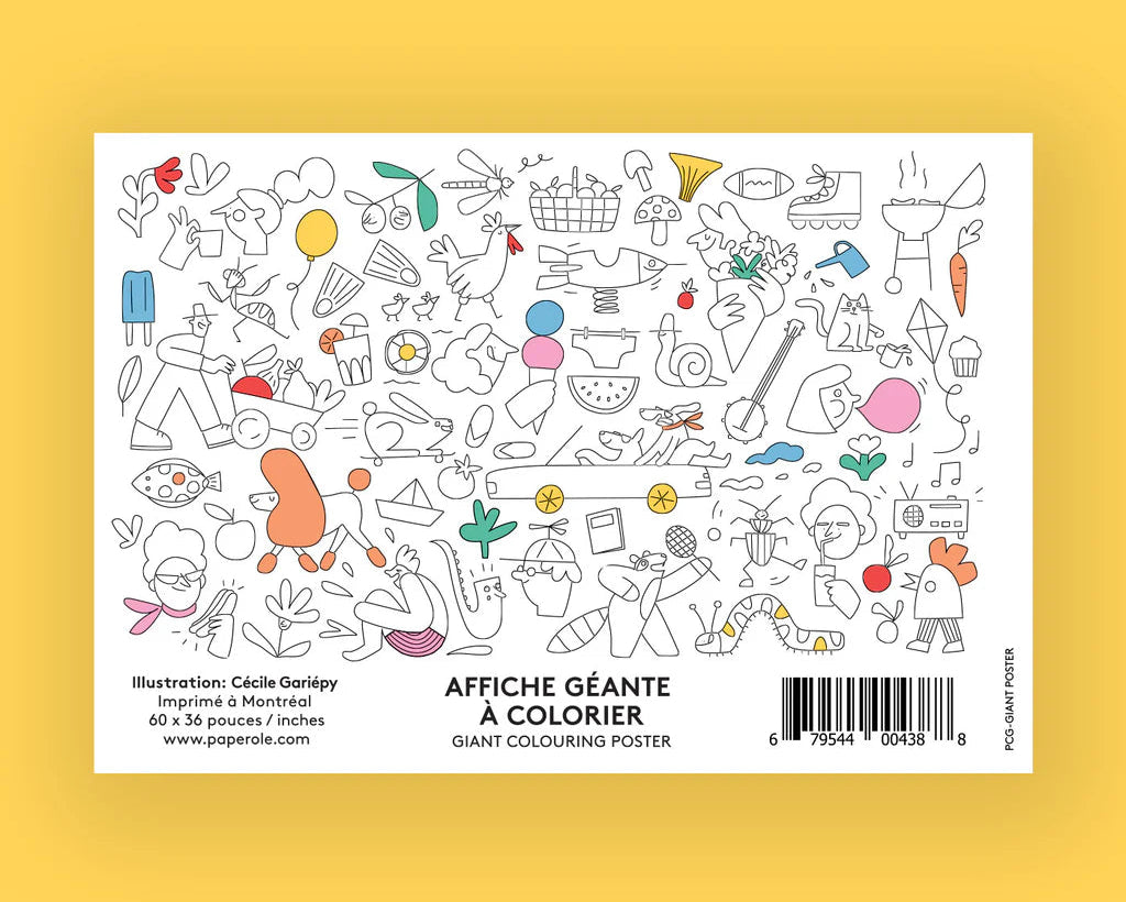 AFFICHE GÉANTE À COLORIER – Par Cécile Gariépy