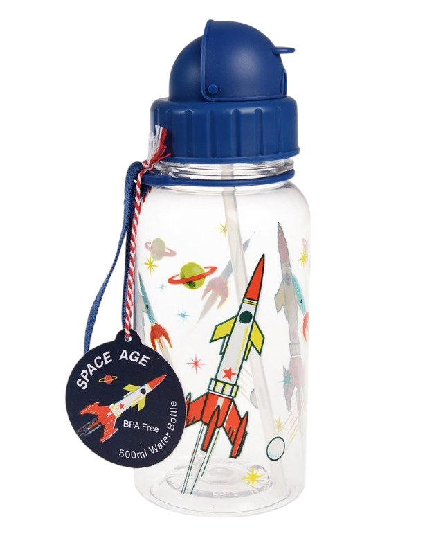Children's water bottle with straw, 500ml - Ladybird - Rex London