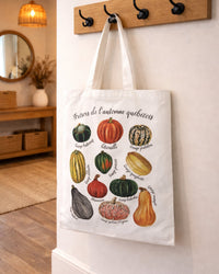 Sac tote réutilisable "Trésors de l'automne Québeois " Courges LG